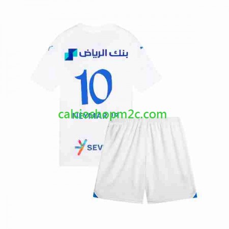 Al Hilal Neymar JR 10 Bambino Maglia Trasferta 2023/2024 Manica Corta (+ Pantaloncini)